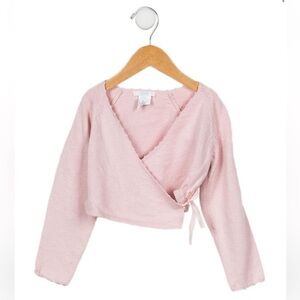 Jacadi Girl’s Cropped Wrap Sweater, Size 4